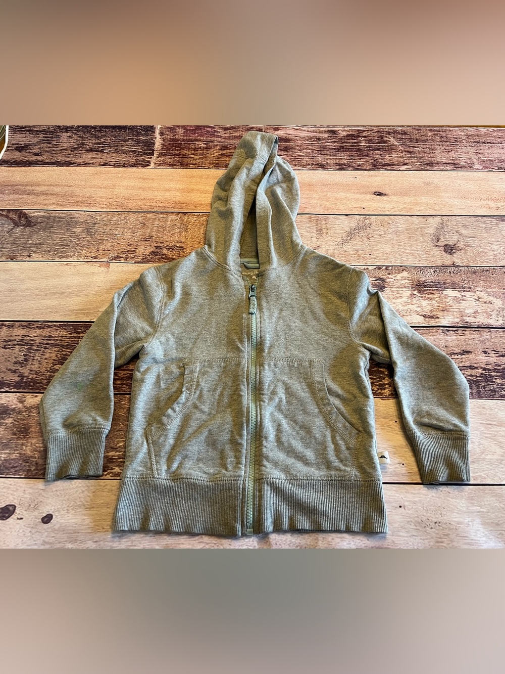 Tommy Bahama Gray Fleece Hoodie Jacket Shacket Full Zip Up Boy’s Sz XS 4